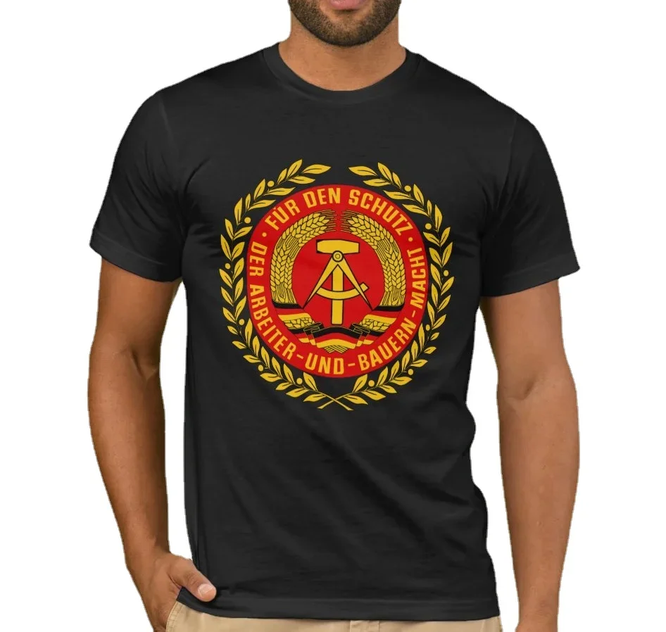 GDR DDR NVA Emblem German Communist East Germany Mens Gift T-Shirt Summer Cotton Short Sleeve O-Neck T Shirt New S-5XL hot sale