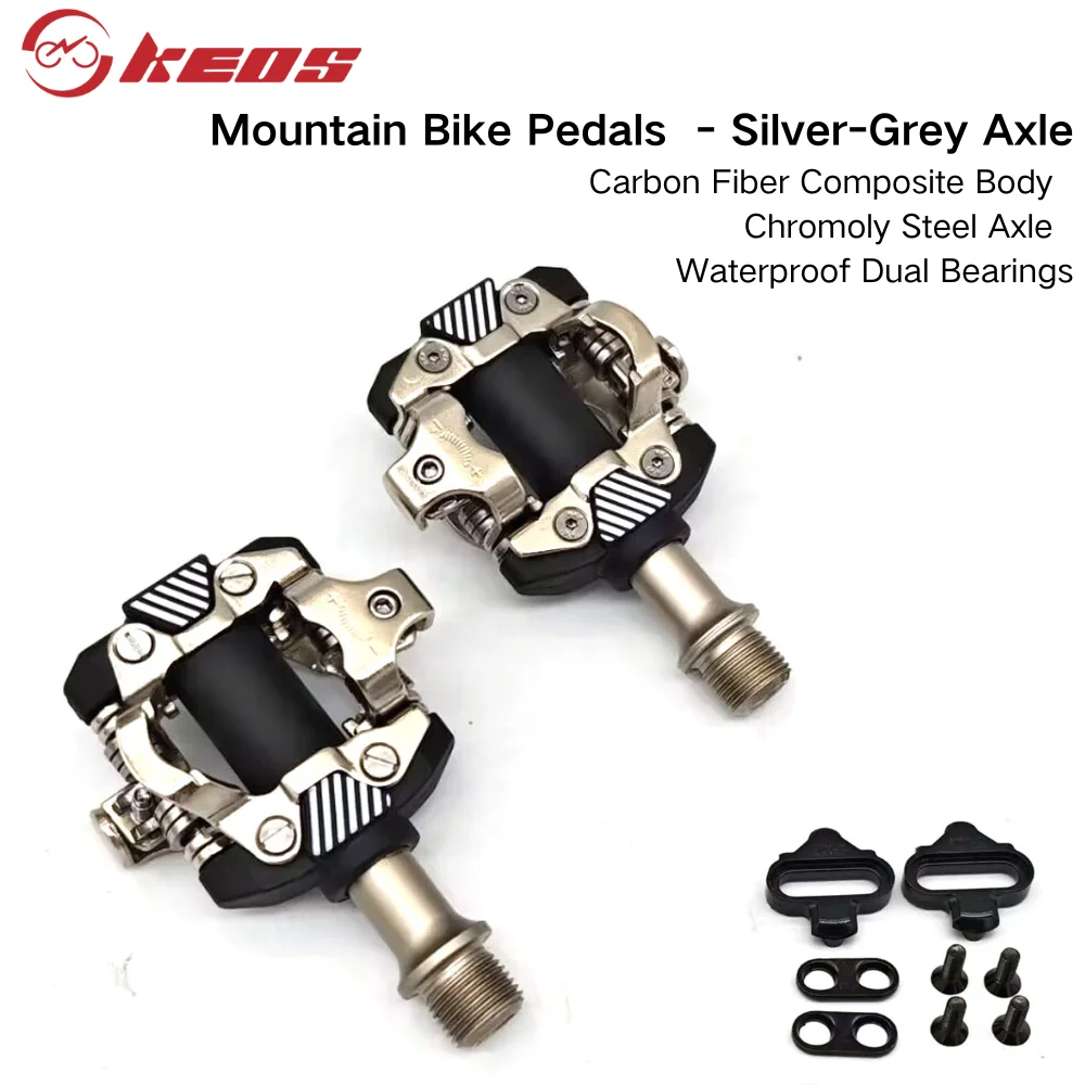 AliExpress KEOS X-M8100 Ultra-light Self-Locking Carbon Fiber Pedal SPD DU Bearing MTB Bicycle Die Casting Cycling Parts