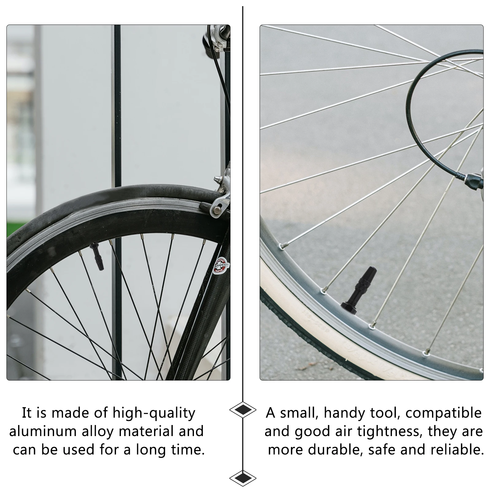 

1Set Wheel Stem Aluminum Alloy Tubeless Tire Valve for Bike Air Valve Lightweight Strong Corrosion Resistant Design