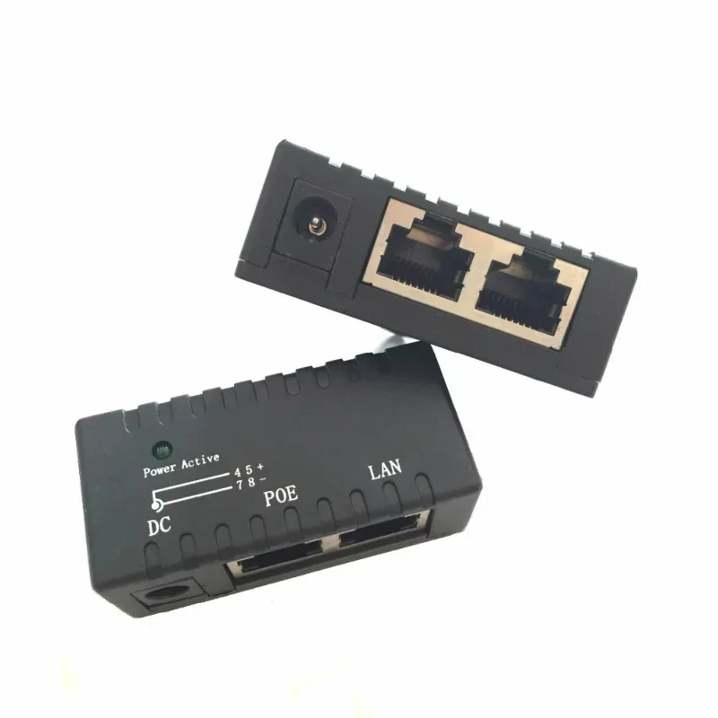 50 قطعة POE001 POE حاقن 2 ميناء RJ45 PoE الفاصل الطاقة عبر إيثرنت التبديل محول الطاقة لكاميرا CCTV IP ل HD AVI CVI