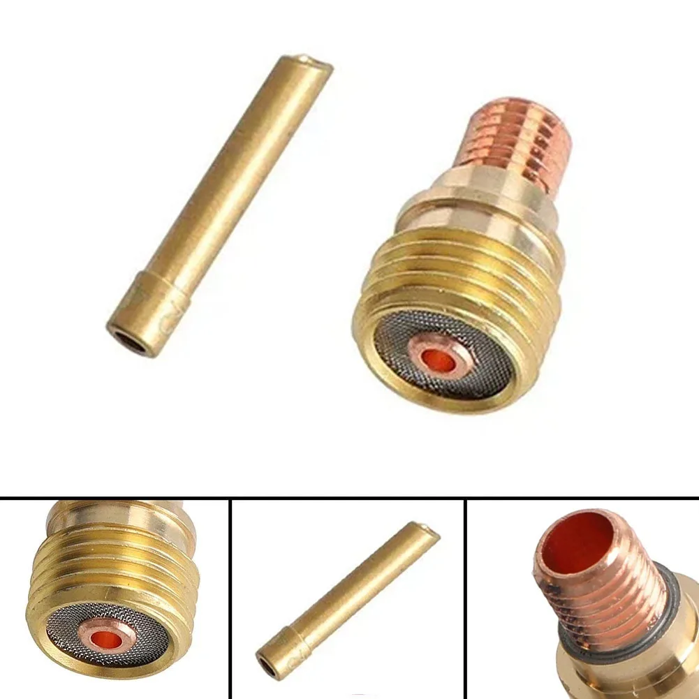 

Газовая линза TIG, комплект короткого патрона, медный + латунный косой зажим для электрода WP9/20/25, модель 10 шт., сварочные аксессуары WP9/20/25