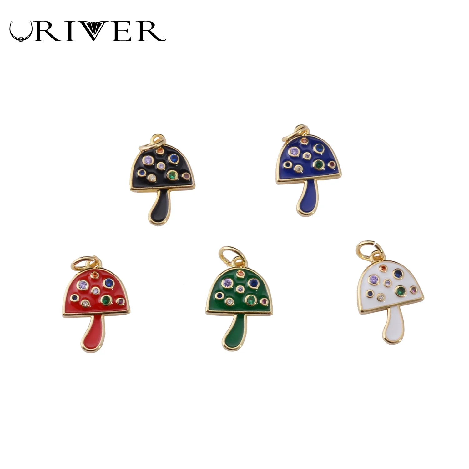 

Mushroom Sika Deer Round Rectangle Badge Hook Jewelry Making Supplies Diy Handicraft Charims Necklace Earrings Pendant Bracelet