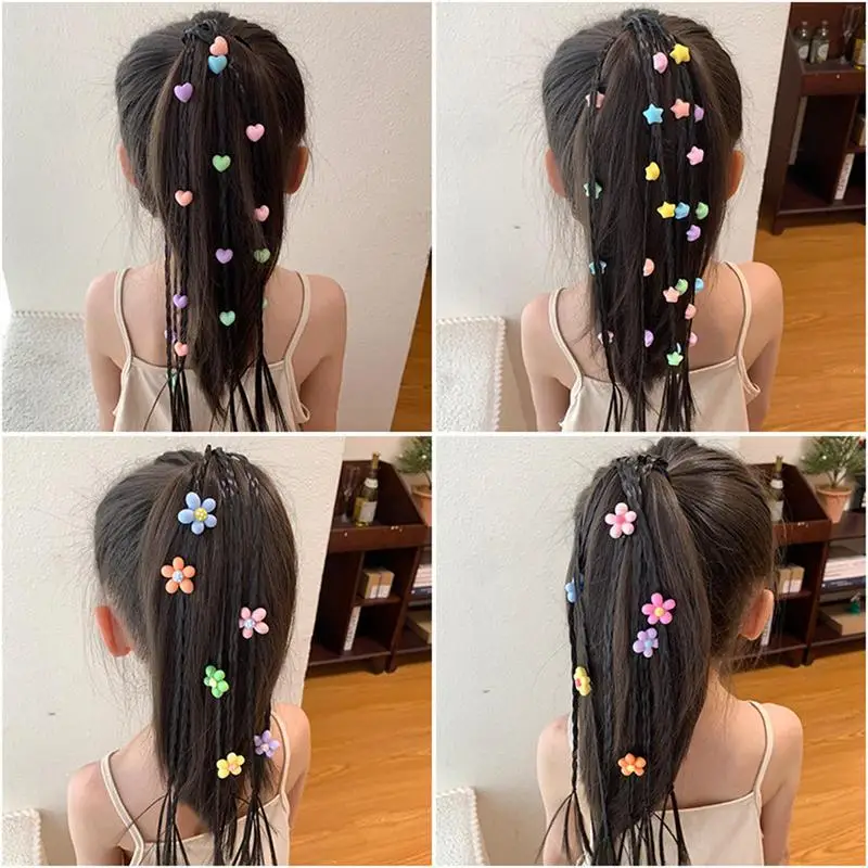 Braided Headband Wig Cute Braid Hairpieces For High Ponytail Children Hair Styling Accessories Hairpieces For Party Home School