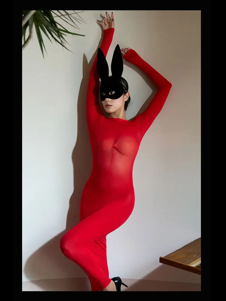 女性のための透明で伸縮性のあるベルベットのドレス,セクシーなボディスーツ,クラブの服