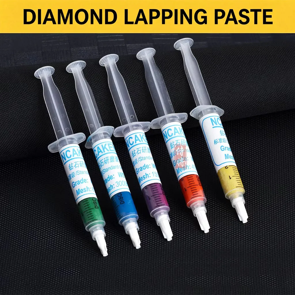Diamond Lapping Paste W0.5-W40 Syringe Diamond Grinding Paste for Metal Mold Jade Jewelry Mirror Polishing & Scratch Repair