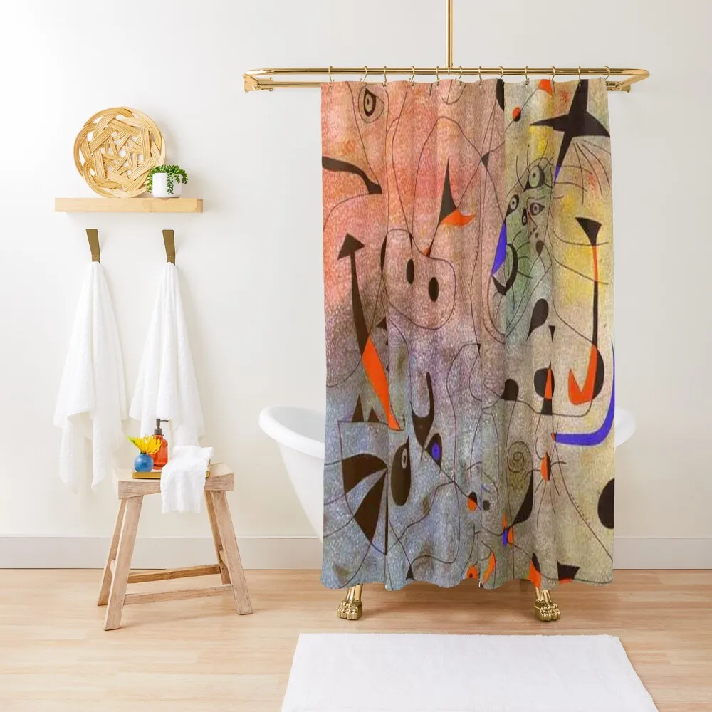 

Joan Miro " Constellation the morning star" Shower Curtain For The Bathroom Funny Shower Bathroom Decor Curtain