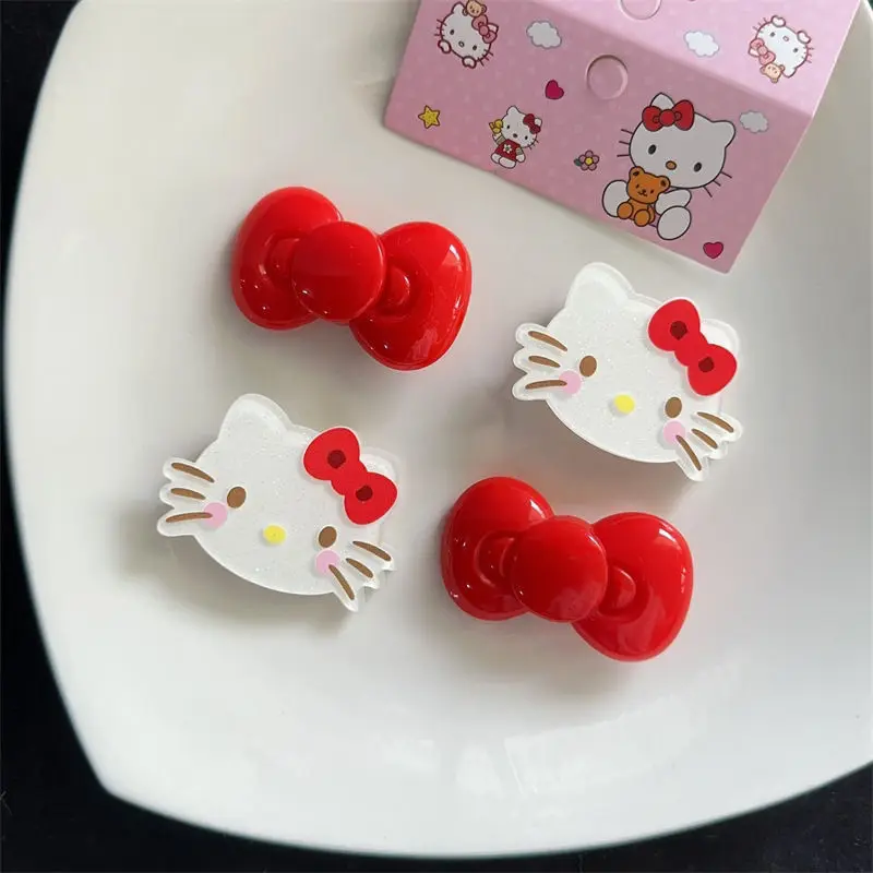 Sanrio Hello Kitty HairClips Kuromi Cinnamoroll Kawaii Kid Cartoon Barrettes Hair Hairpins Cute Girl Heart Accessories Gift