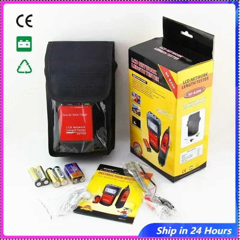 

English Version NOYAFA NF-8200 Network Cable Tester With LCD Display Cable Continuity Tester Length Measurement Anti-Interferenc
