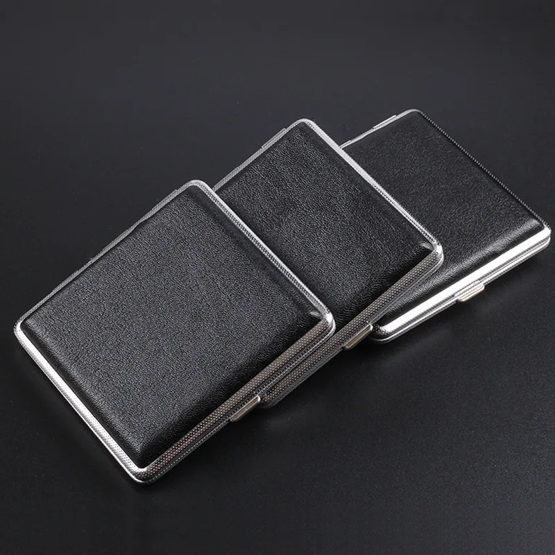 Double-open Leather Cigars Cigarettes Cases Box Holder for 20 sticks Cigarettes Case Container Holder Tobacco Cigarette Boxes