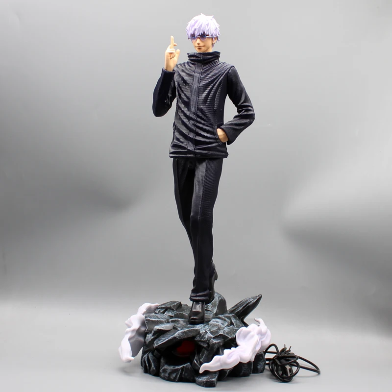 

42cm Jujutsu Kaisen Figures Satoru Gojo Figure With Light Pvc Gk Model Statue Doll Desk Ornaments Collection Toys Festival Gifts