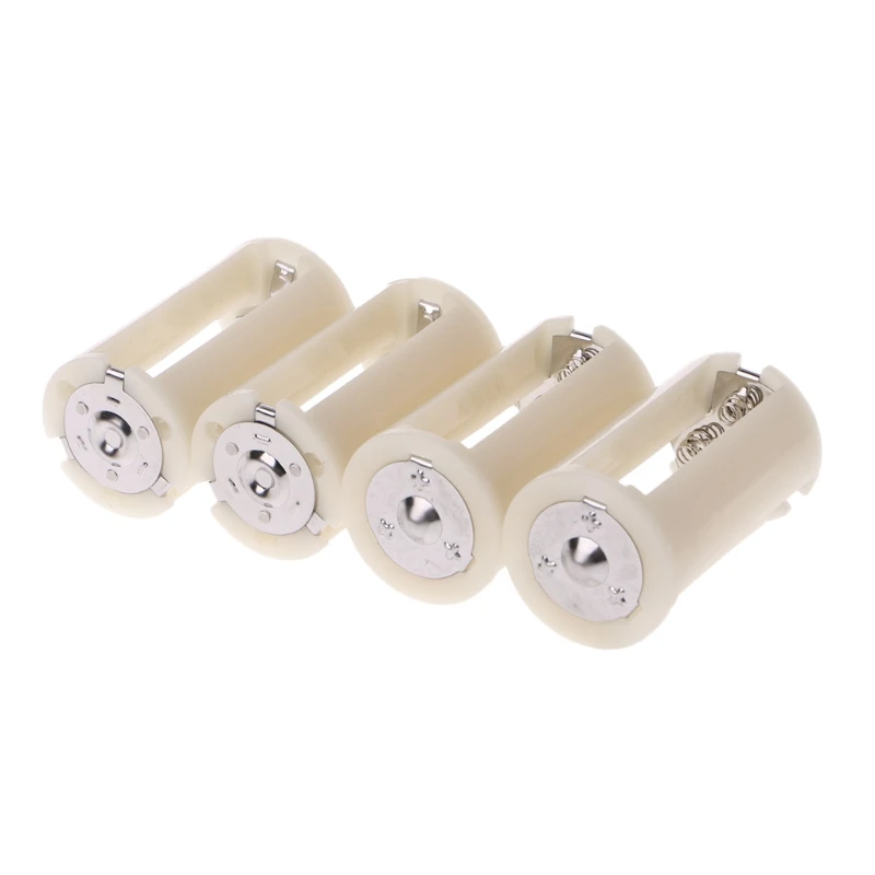 3x AA to D Battery Convertor Adapters Holder White 3 AA to 1 D Converter for Case Box Converter Switcher End Pack Dropship