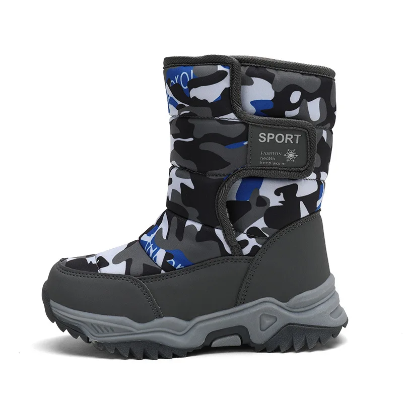 Nieuwe Winter Kinder Warme Laarzen Jongens Antislip Comfortabele Zachte Bont Snowboots Kinderen Outdoor Snowboots Katoenen Laarzen 26-38