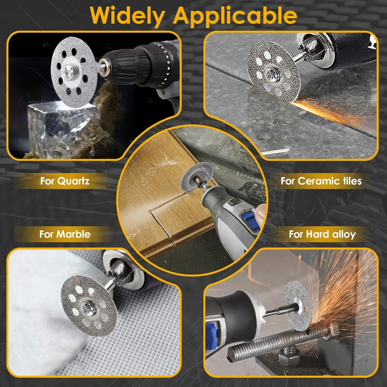 10Pcs 22mm Cutting Disc Circular Saw Blade Metal Cut Off Abrasive Tools For Dremel with 2Pcs rod Rotary Tool cutting blade