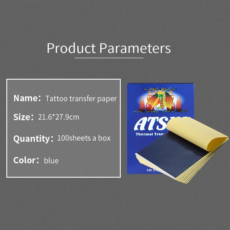 MAMBA100pcs Tattoo Transfer Paper A4 Size Thermal Stencil Carbon Copier Tattoo Transfer Machine Stencil Paper For Beginner