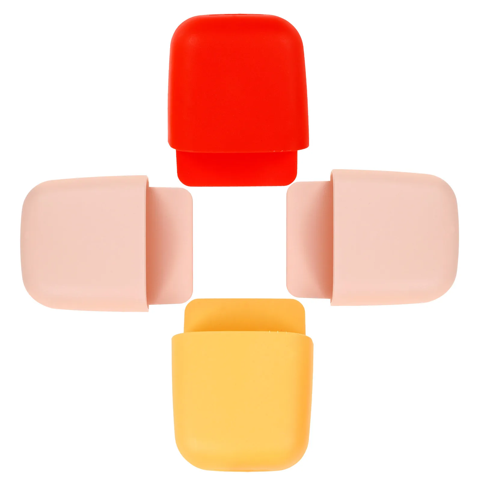 4Pcs Punch-Free Remote Controller Holder Wall Mount Storage Rack for Bathroom Kitchen Living Room