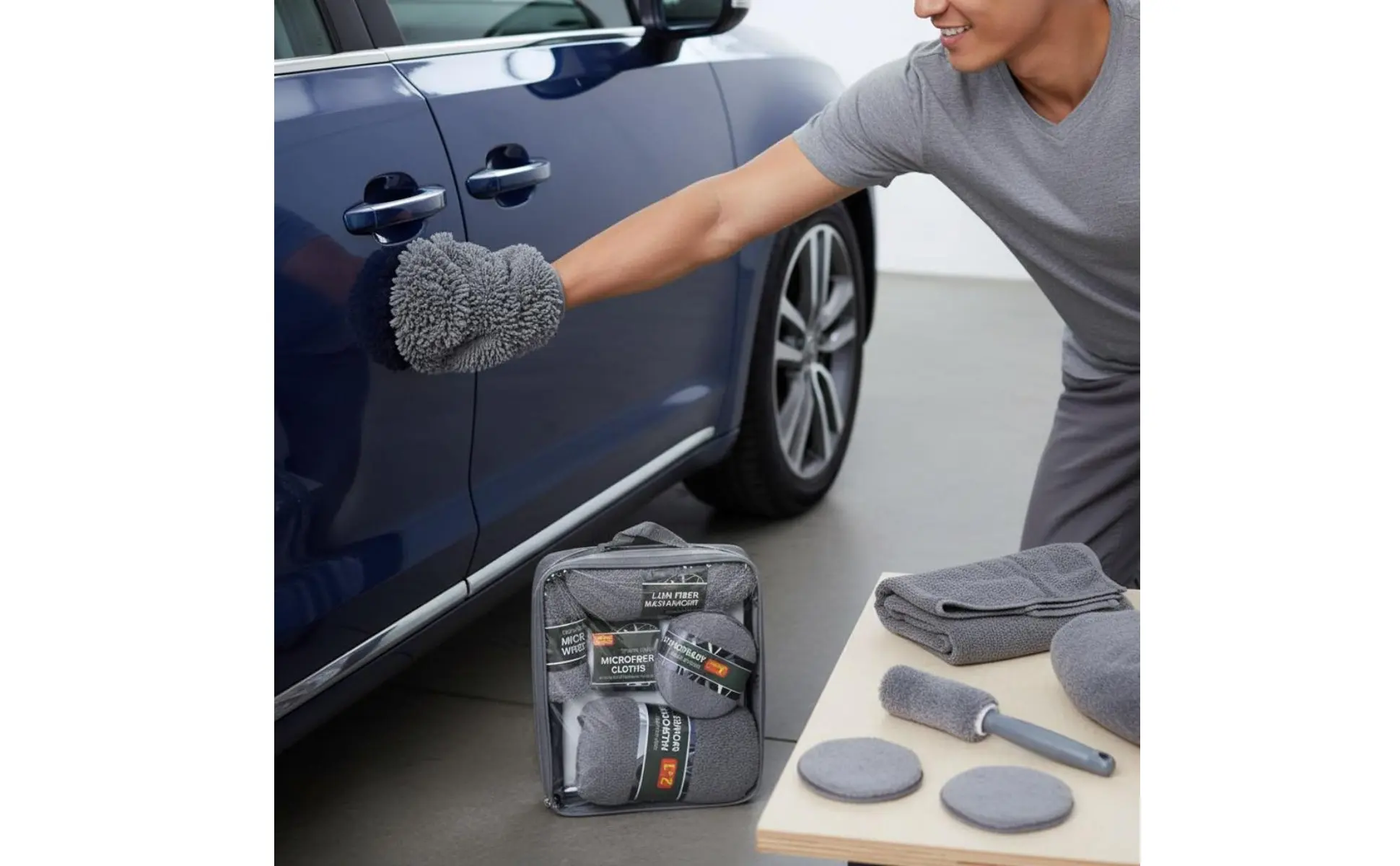 9 Pieces 9 Piece Car Cleaning Tool Set Portable Storage Bag Microfiber Car Wash Kit 9 Pieces 9 Piece Car Cleaning Tool Set Portable Storage Bag Microfiber Car Wash Kit
