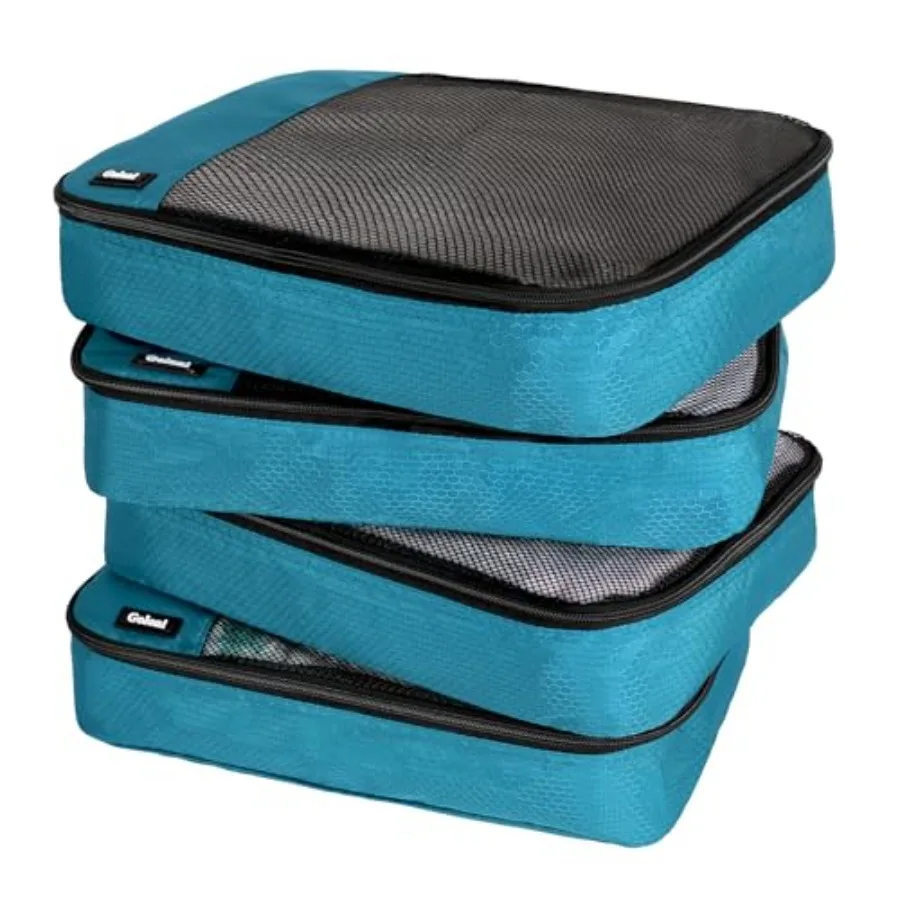 

Packing Cubes for Travel Essentials 4 Set Lightweight Mesh Luggage Organizer Bag Blue for Suitcases Storage Solution