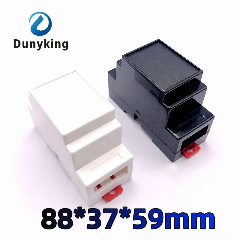 1PC DIN Rail PLC Junction Box Plastic Electronics Box Project Case 4Colors 88x37x59mm 35-Rail Mounting Instrument Housing