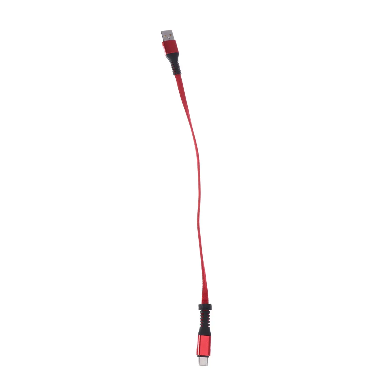 2.4a Compact Lightweight Type C Keychain Charger Cable Braided Design USB Data Charge Cable Keyring for