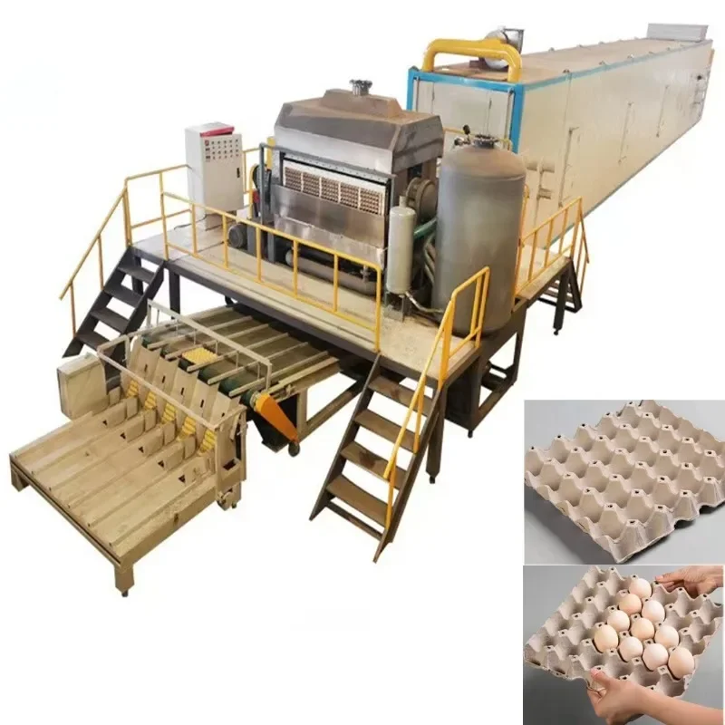 2024 China Hot Sell Rotary Egg Plate Machine Waste Carton Paper Pulp Automatic Egg Tray Making Machine Small Alveoles Egg Trays