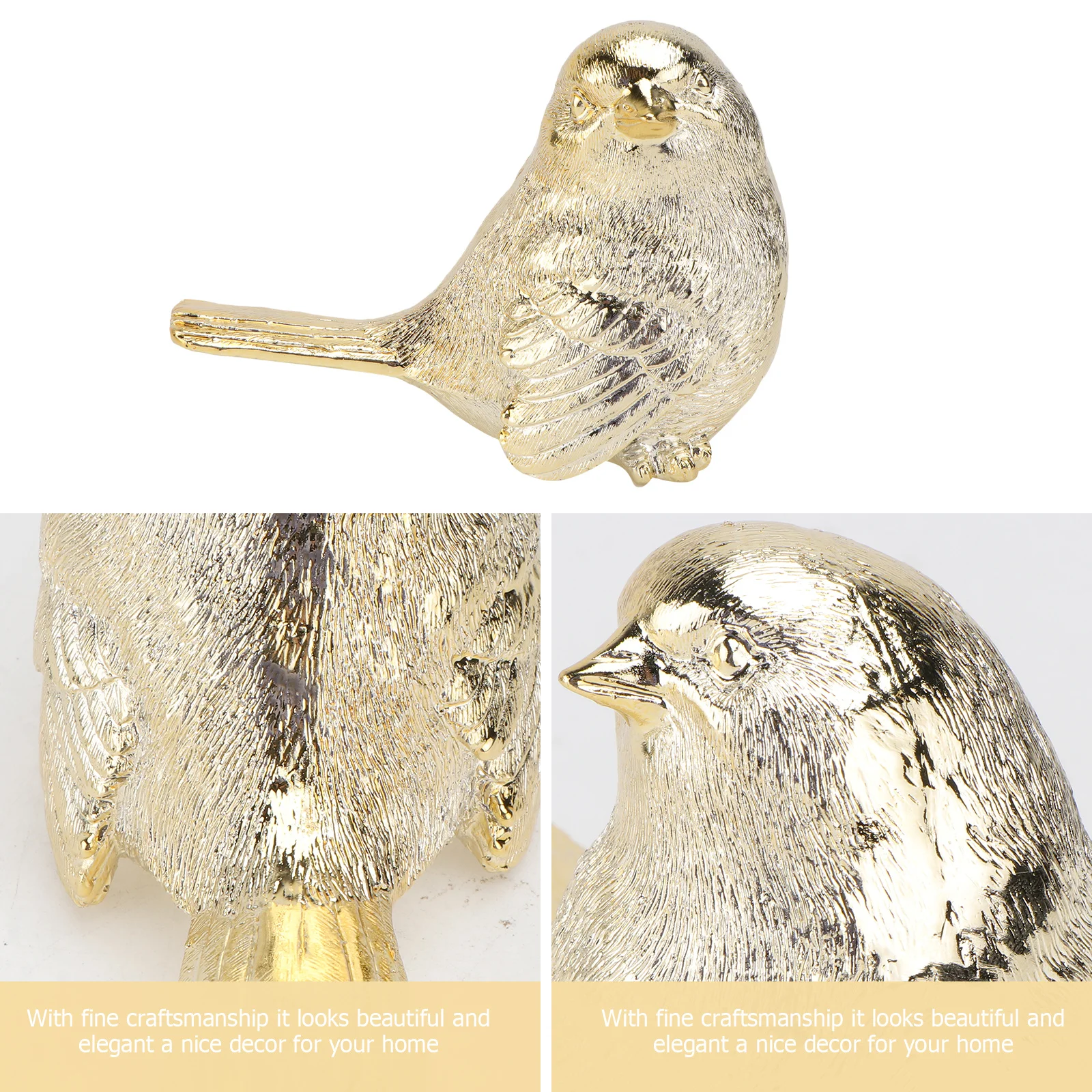 

2Pcs Resin Bird Decorative Ornament Decoration Desktop Resin Sculpture Craft Display Accessories