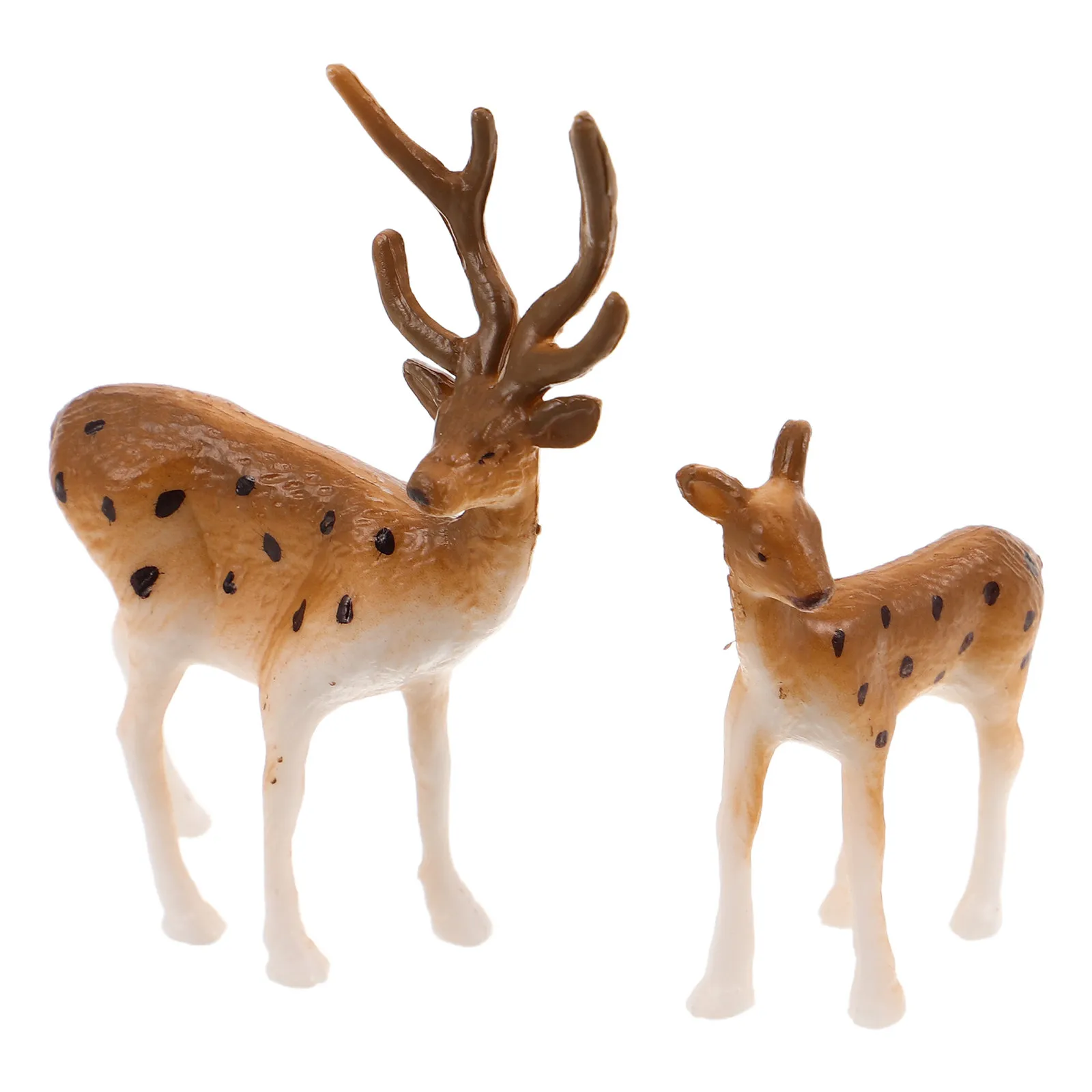 20Pcs Christmas Deer Statues Realistic Miniature Reindeer Decorations Festive Desktop Table Ornament Forest Animal Winter