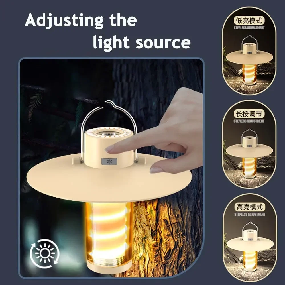 3000Mah Camping Lamp Portable Tent Lantern Lamp USB Charging Lamps Outdoor Camping Emergency Lamp Flashlight Hiking