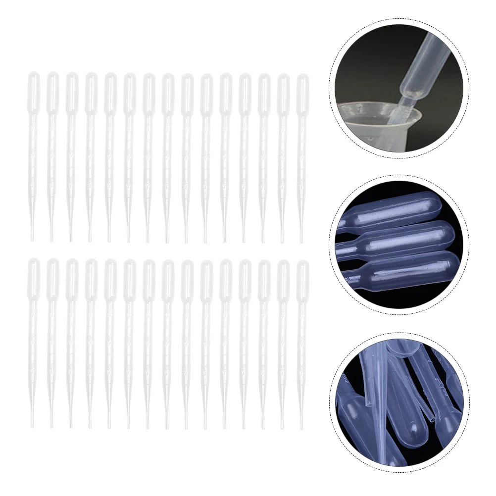 300 Pcs Dropper Droppers for Essential Oils Transfer Transparent Pipette Plastic