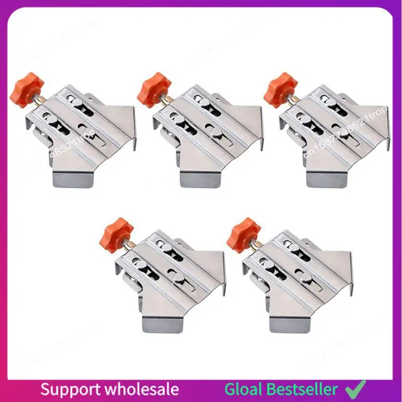 

A38M 5Pcs 90° Right Angle Clamp Quick Positioning Clamp Fixing Clips Open Type Stainless Steel Locator