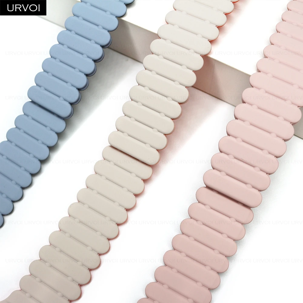 URVOI Band for Apple Watch Series 10 9 876 SE Magnetic silicone loop for iWatch strap magnet wristband bracelet breathable 41mm