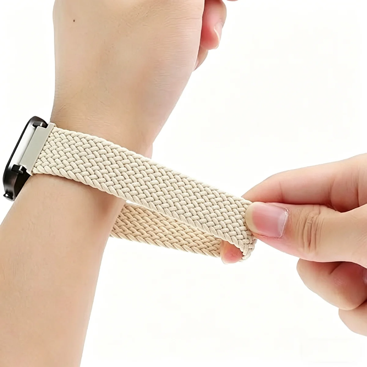 2 Pack 22mm Braided Elastic Bands for IDW13,IDW16,IDW19 Smartwatch Soft Nylon Straps for Fitpolo IDW13/Woneligo W13/FITVII HM57
