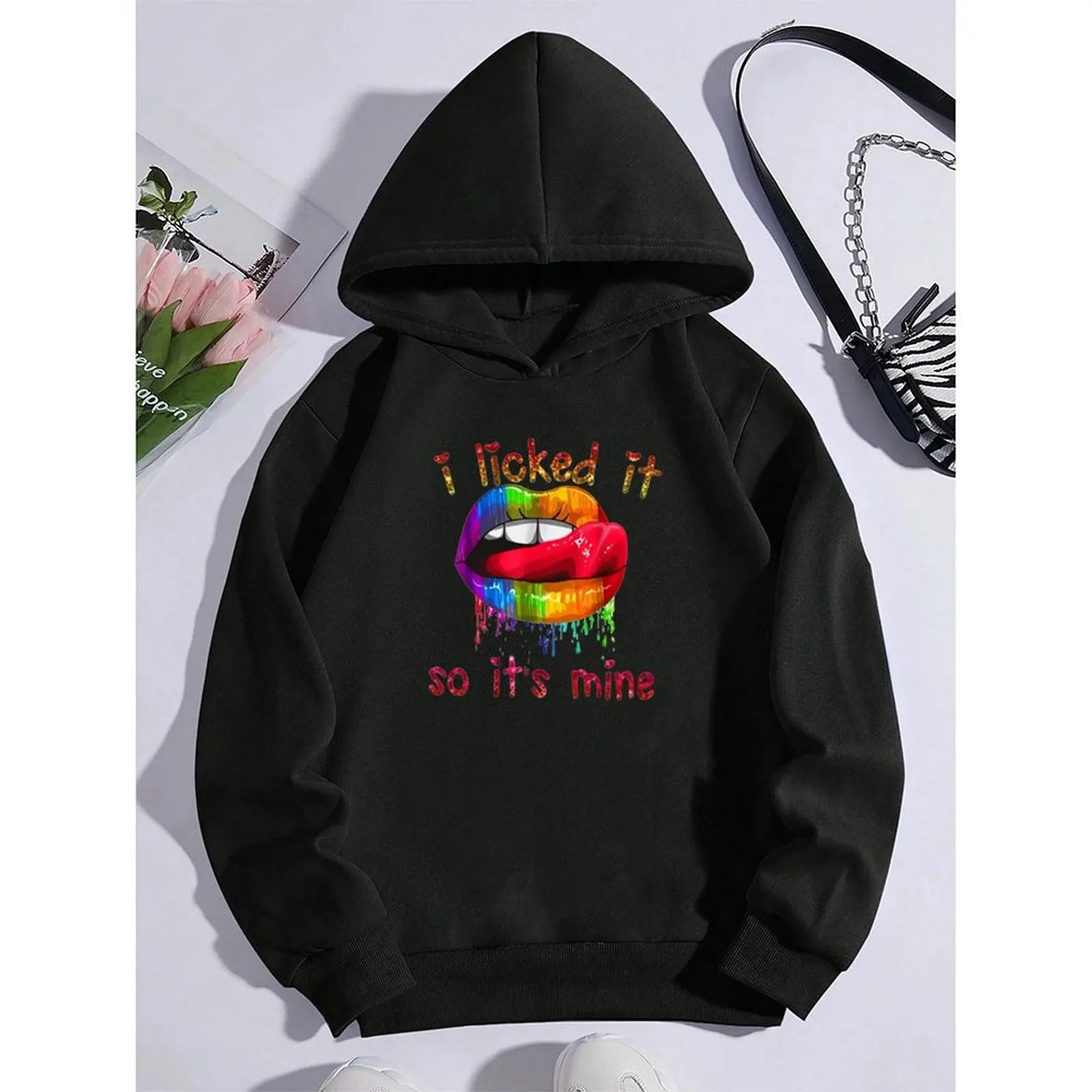 2025 بلوزات للمرأة فضفاضة هوديس الشتاء عادية الليمون المطبوعة مريحة الإناث طويلة الأكمام بلايز كنزة بمقاس كبير