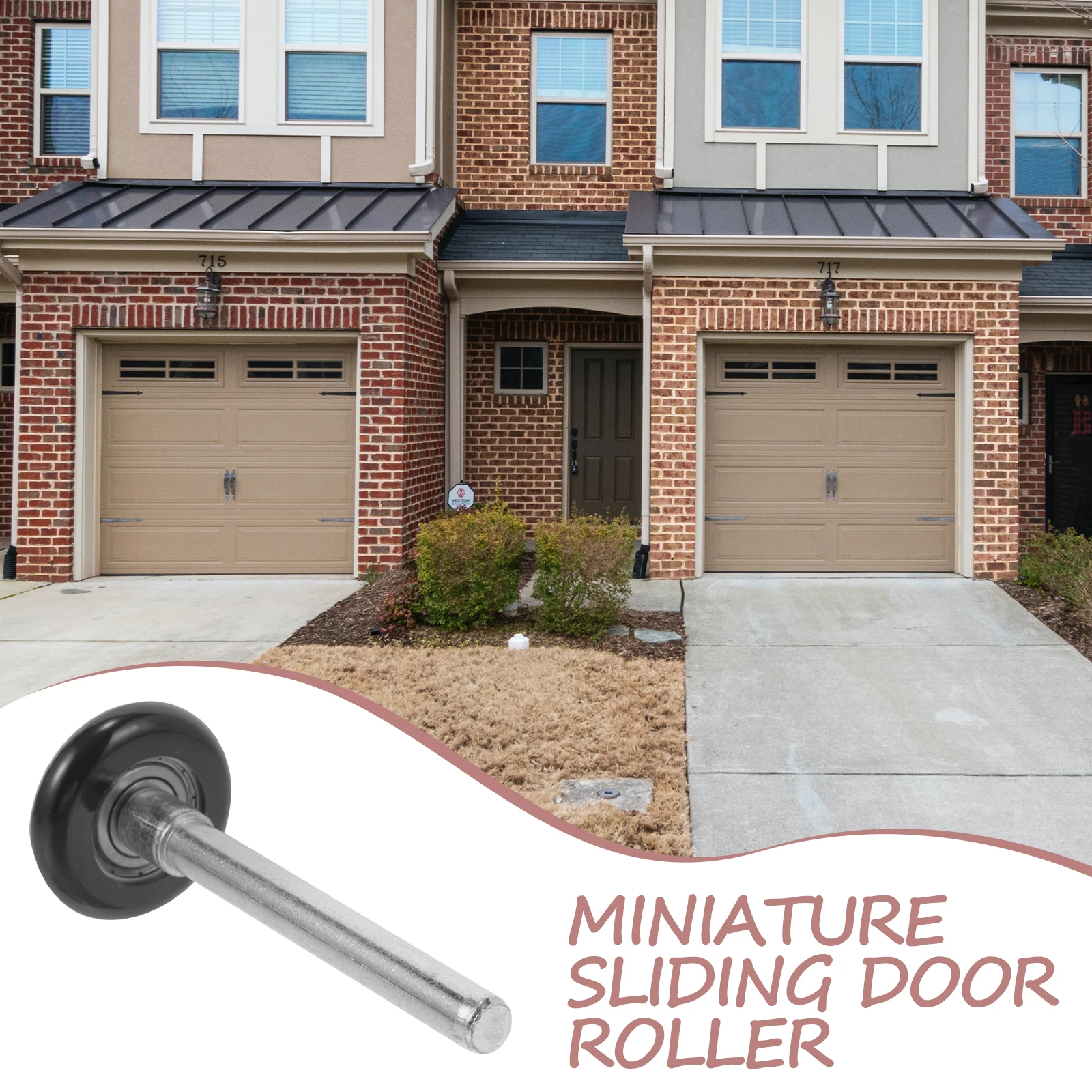 

4Pcs Garage Door Rollers Nylon Replacement Wheels Smooth Quiet Operation for Residential Garage Doors with Precision Bearings