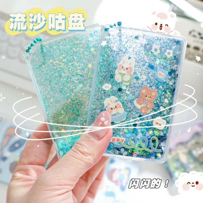 Quicksand Brick Acrylic Creative Quicksand Goo Card Set Cute Handbook Set DIY Goo Card Full Set of Stickers For Girls Gift