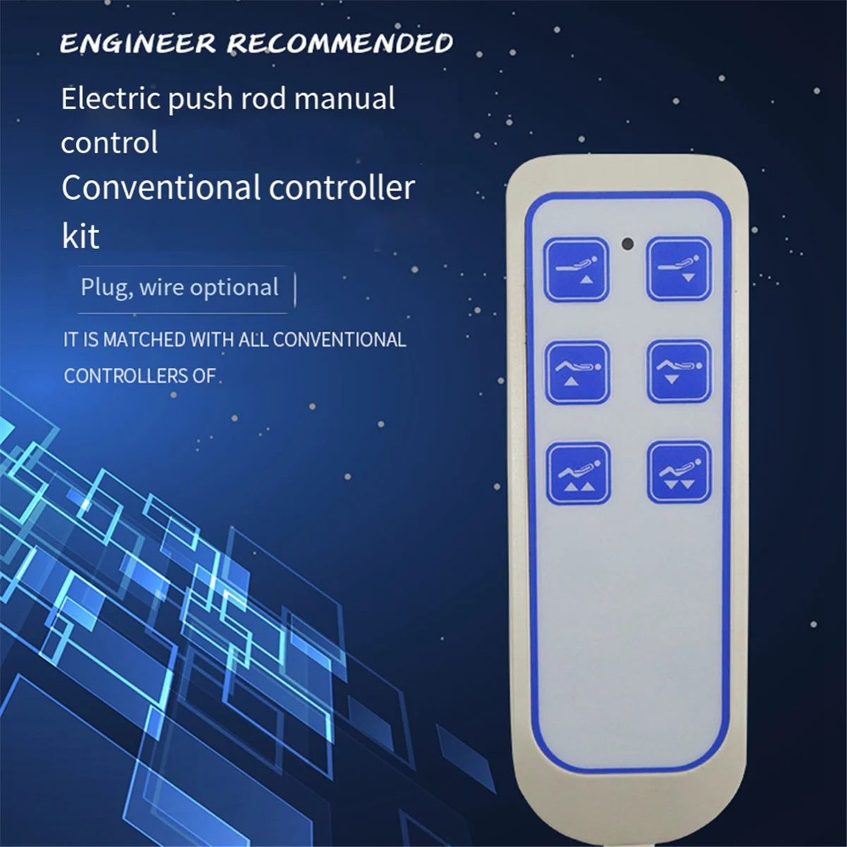 AA98 SK-04 Lift Chair Hand Controller IP66 Lifting Bed Remote Control Electric Push Rod Controller with 8 Pin 9 Core Plug