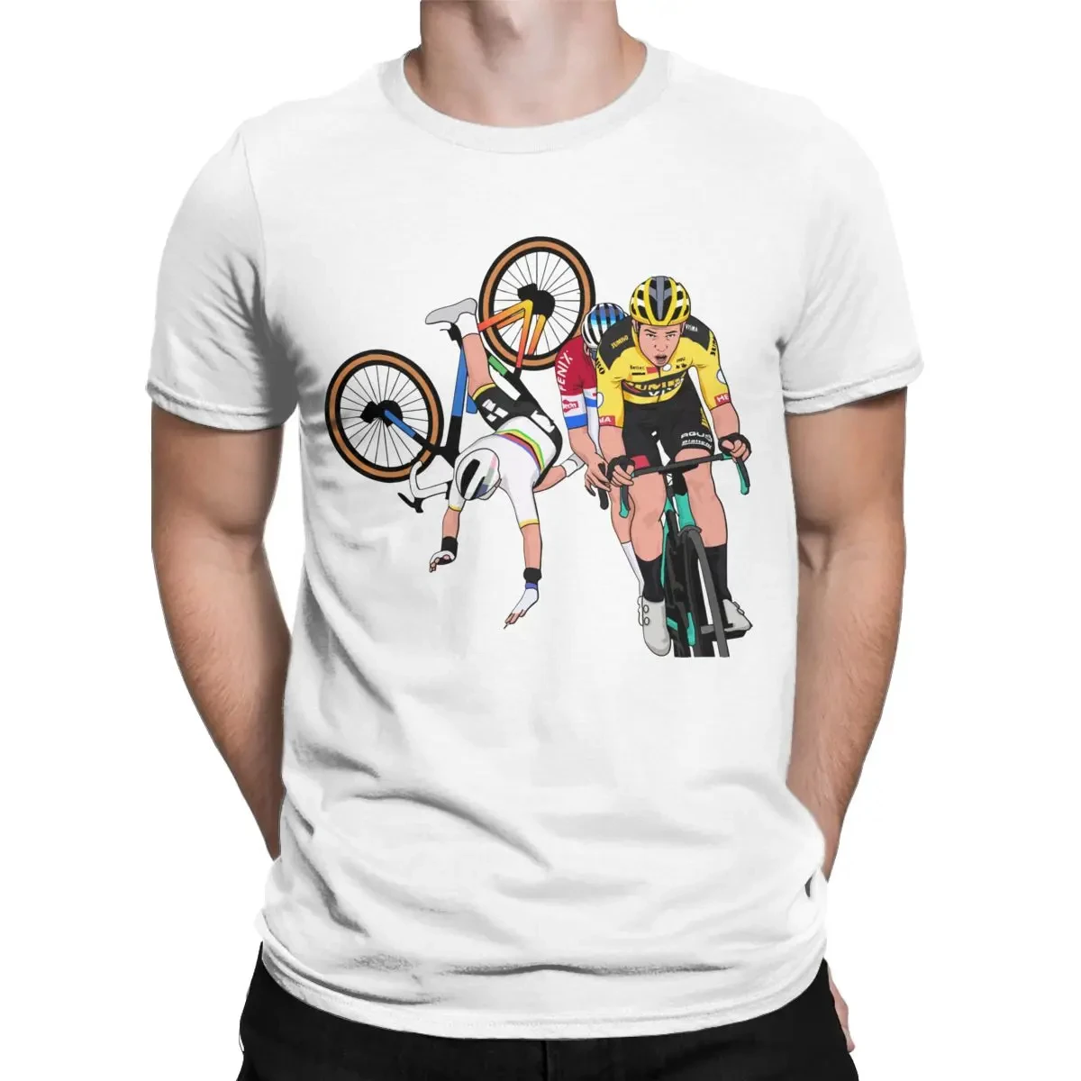 Tour Of Flanders 2020 Cycling Men's T Shirt Van Der Poel Tee Shirt Short Sleeve Round Collar T-Shirt 100% Cotton Clothes