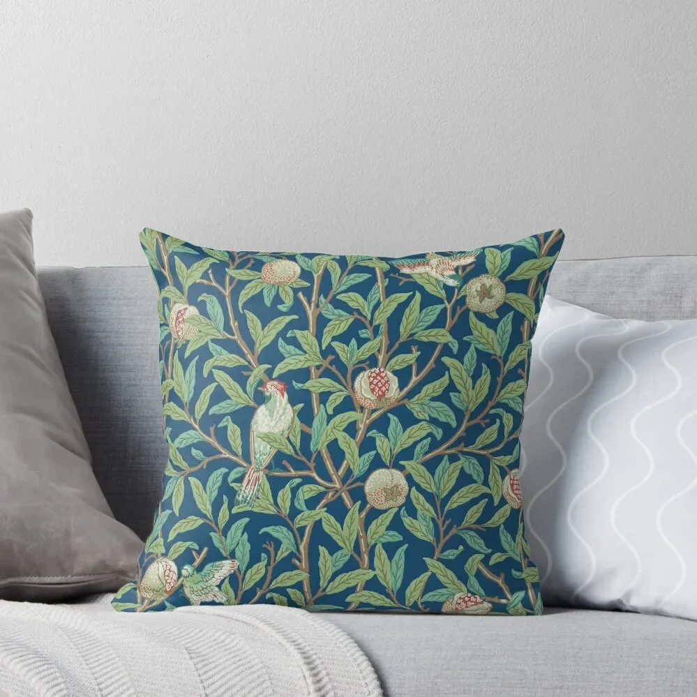 

Fruit Trees and Birds Vintage Pattern by William Morris Throw Pillow Cushions Home Decor Rectangular Cushion Cover pillow