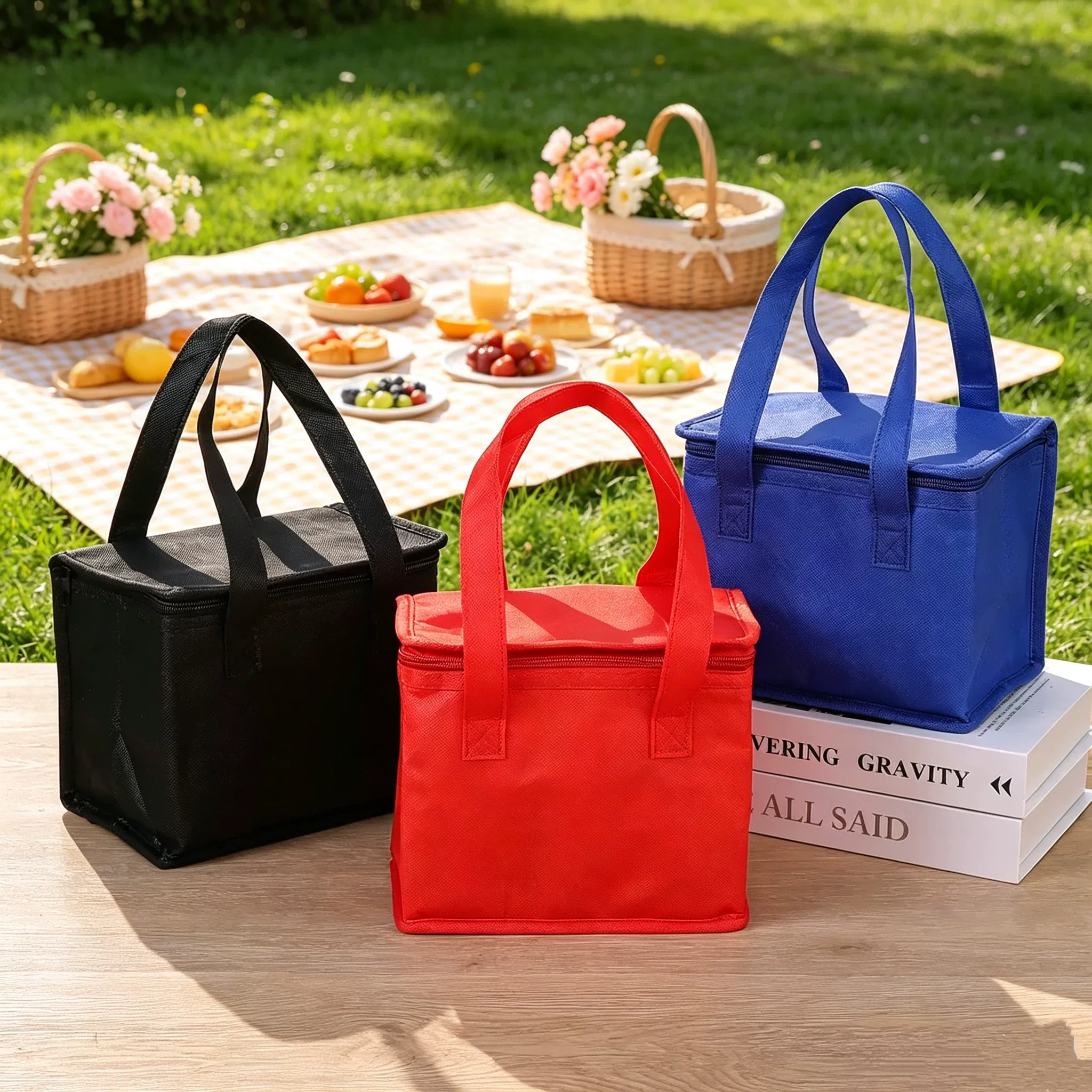 Portable Insulated Cooler Bag Oxford Thermal Lunch Handbag Waterproof Food Storage Bag for Picnic Camping Travel Outdoor Use