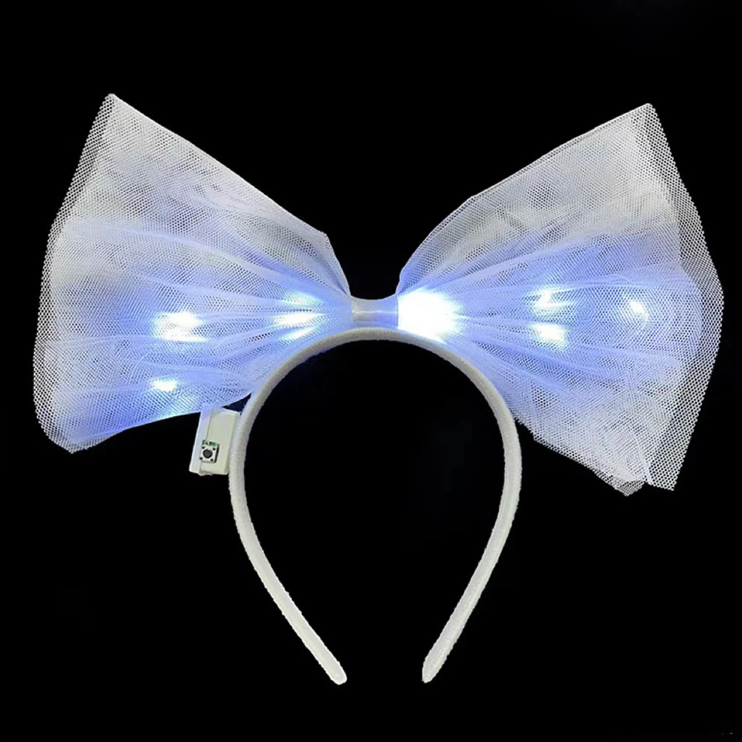 2023 Christmas Gifts for Girls LED Glowing Big Bow Headband Birthday Party Decoration Girls Hairbands With Lights