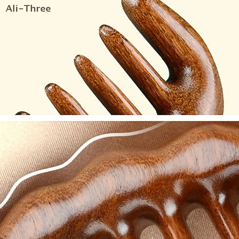 

Natural Sandalwood Hair Combs Anti-Static Wooden Comb Massager Serration Tooth Detangle Sandalwood Comb Hair Care Household Gift