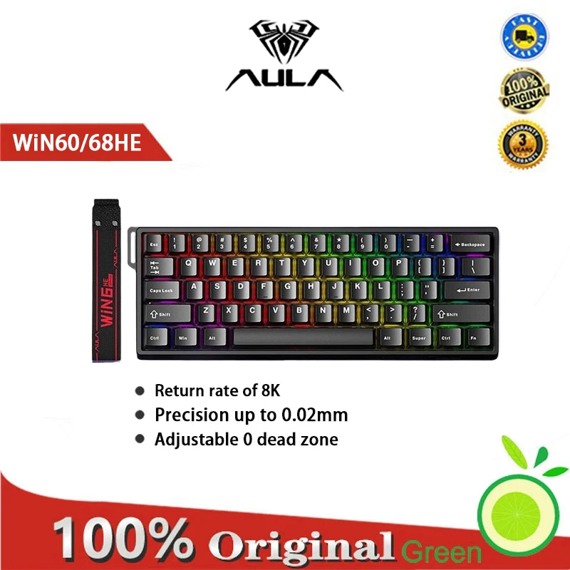 AULA WiN 60/68HE  Magnetic Axis Mechanical Keyboard RT Esports Game FPS Fearless Contract Customized Wired RGB