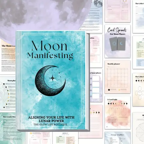 80pages A5 Journal Notebook, for Professionals, Personal Office Use, Gift, Tarot Card Spreads, Full Moon Ritual, Planner Diary