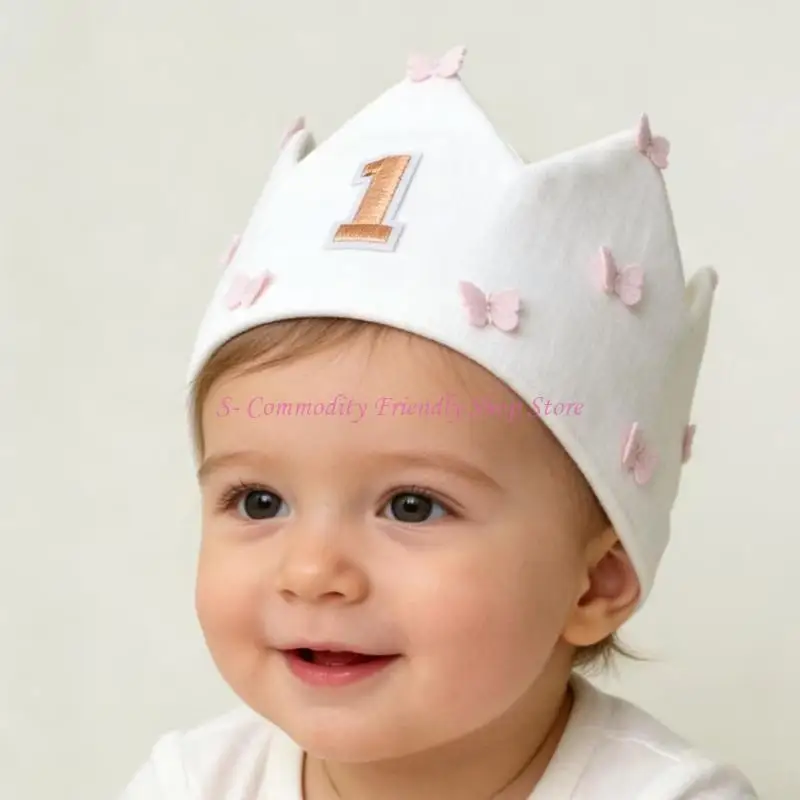 

85AE Детская шляпа для фотосессий Модная праздничная шляпа Дышащая коронованная форма для детей 0–1 года