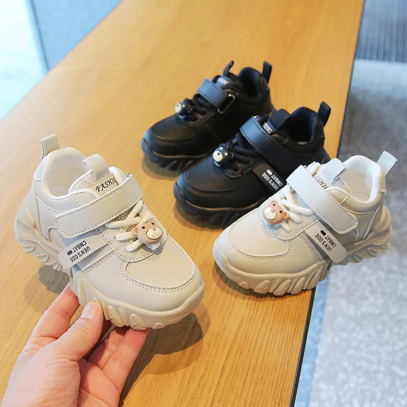 

Children's Sneakers2024Spring and Autumn New Boys' Dad Shoes Non-Slip Girls' White Shoes Soft Bottom Baby Casual Shoes