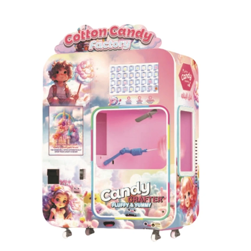 Popular Intelligent Business Vending Machine Automatic Cotton and Candy Machine Making Robot Vending Machine for Shopping Mall