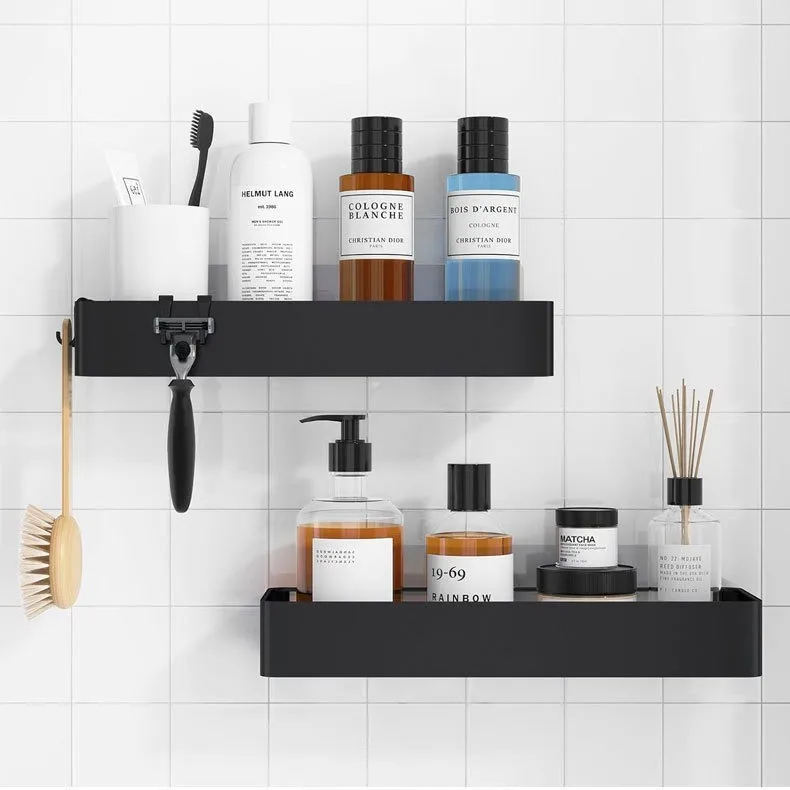 Multipurpose Bathroom Rack Wall Hanging Ventilation Drain No Punching Toilet Toiletries Storage Rack