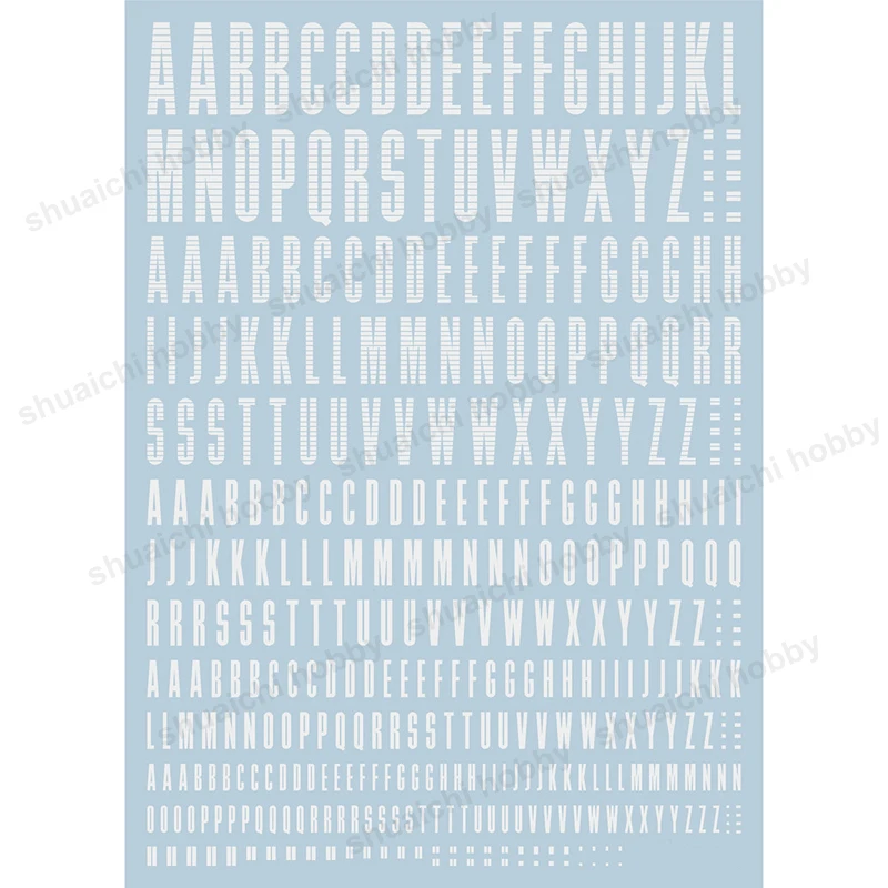 1PCS Universal Waterslide Decal Letter/Number Pattern Water Transfer Decals Model Body Decor Parts for Scale Model DIY Dioramas
