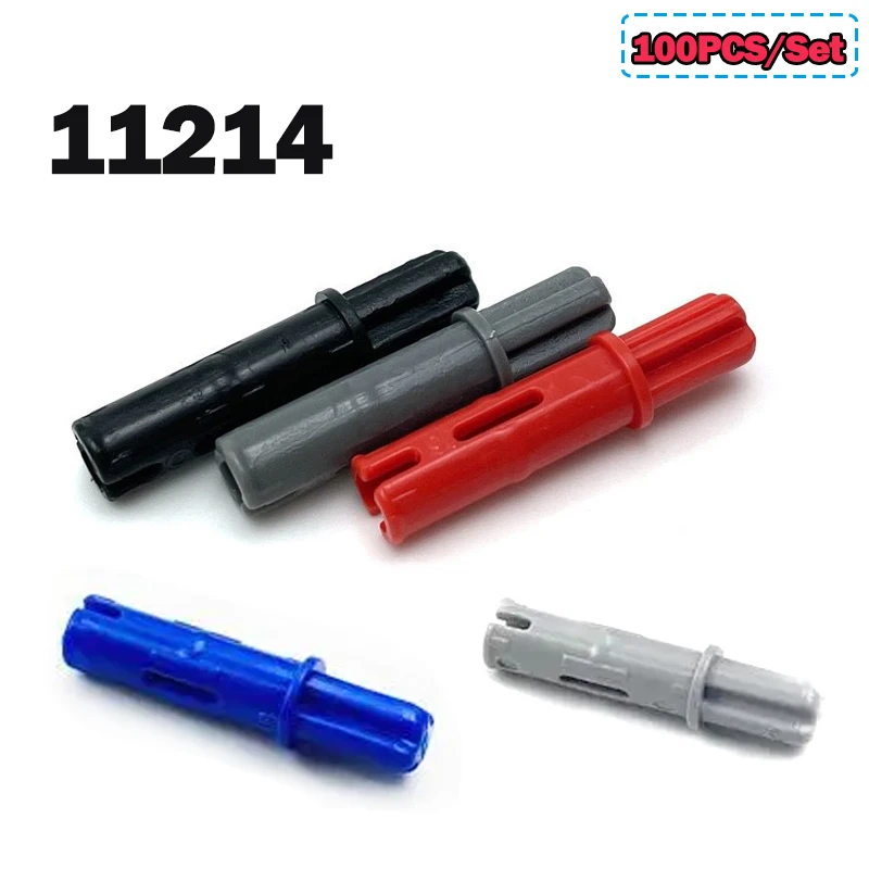 

100PCS Connection 11214 Technology Building Block Parts 1x3 Connector Pin Peg Cross Axle Assembly Toys MOC Bricks Accessories