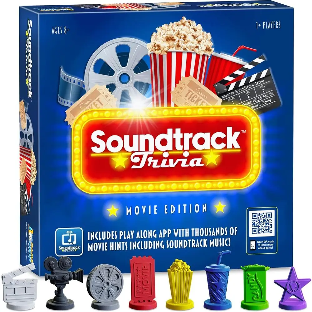 

Soundtrack Trivia Movie Trivia Game or Adults | Name The Movie rom a 15 Second Music Clip | Board Game or Adults, Kids, Ages 8+,
