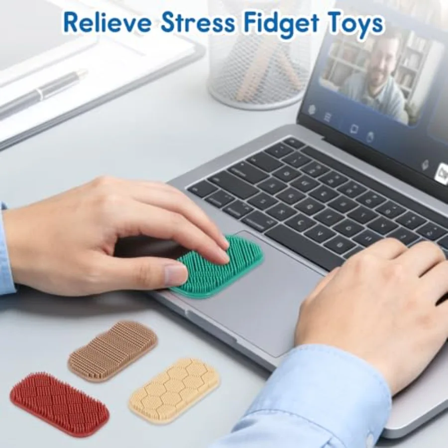 Quality Assurance Silicone Fidget Strips for and Adults with ADHD, Autism and Anxiety, Texture Relief Fidget Toys with Suction - view 6